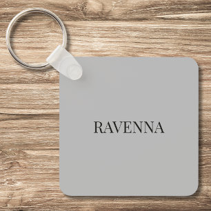 Llavero Regalo de nombre personalizado de lujo Greige en s