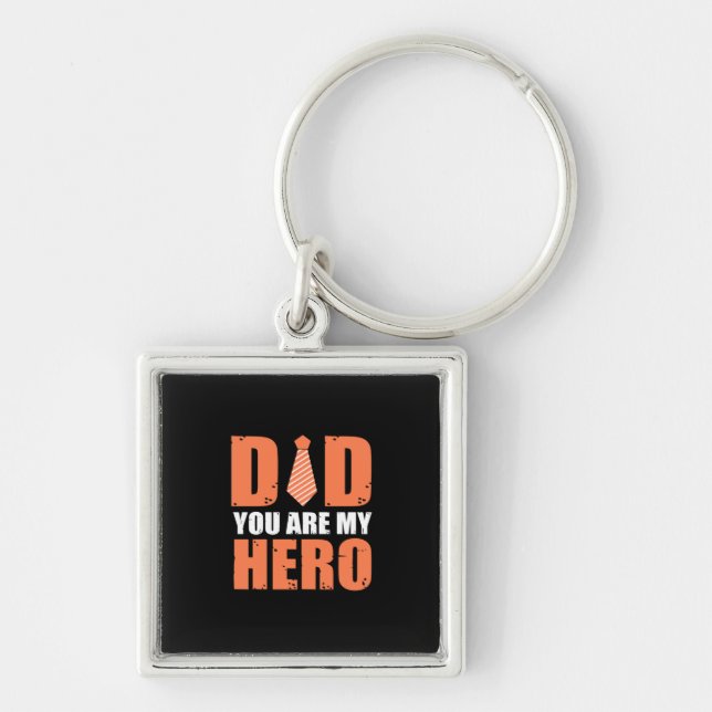 Llavero Regalo de padre | Papá, eres mi héroe (Frente)