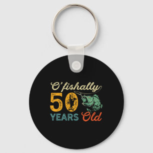 Llavero Regalo de Pesca de 50 Años Cumpleaños 50 Cincuenta