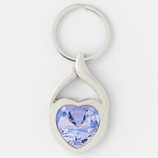 Llavero Regalo de piedra de Bonito de Junio diseñado perso (Anverso)