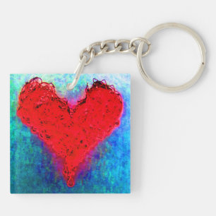 Llavero Regalo de punto de baño de lana roja de San Valent