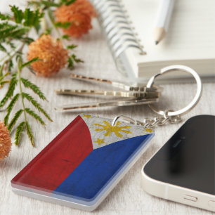 Llavero REGALO DE RECuerdo ANTIGUO BANDERA DE FILIPINAS