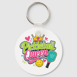 Llavero Regalo de Reina de Pickleball para Amantes de Pick