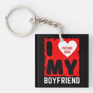 LLAVERO REGALO DE RELACIÓN FOTO PERSONALIZADA AMO A MI NOV