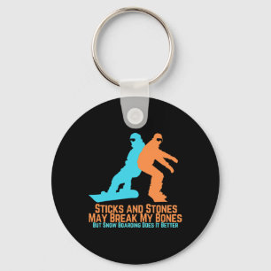 Llavero Regalo De Snowboard Retro Vintage Para Snowboarder