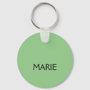 LLAVERO REGALO DE TEXTO SIMPLE MÍNIMO VERDE AÑADE TU NOMBR
