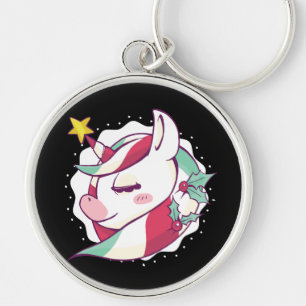 Llavero Regalo de Unicornio de Navidad para Amante de Poni