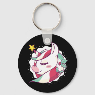 Llavero Regalo de Unicornio de Navidad para Amante de Poni