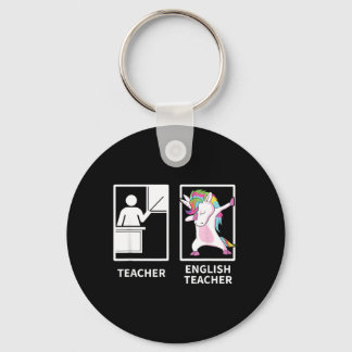 Llavero Regalo de unicornio haciendo dabbing para profesor