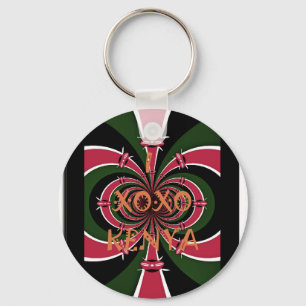 Llavero Regalo de viaje keniano - Diseño de abrazos y beso