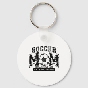 Llavero Regalo de vida de mamá de fútbol vintage para homb