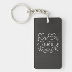 Llavero Regalo del 2° Aniversario Por Su Cardilla De Caros