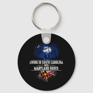 Llavero Regalo del árbol del estado de raíces de Maryland