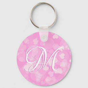 Llavero Regalo del corazón rosado de San Valentín. Texto