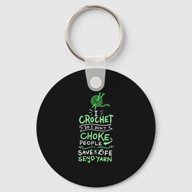 Llavero Regalo del Crocheter Crocheting (Anverso)