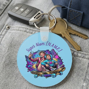 Llavero Regalo del Día de la Madre Personalizado Neon Mamá