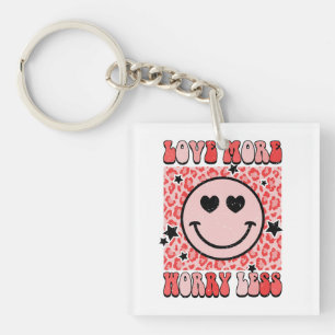 Llavero Regalo del Día de San Valentín Ama más, preocúpa