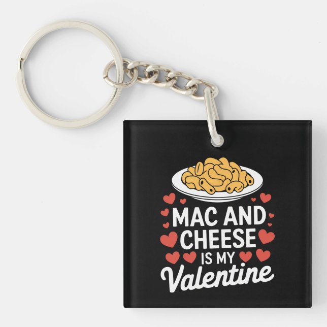 Llavero Regalo del Día de San Valentín de Macarrones con Q (Frente)