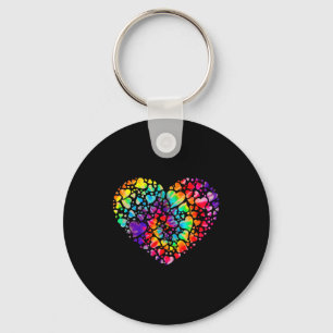 Llavero Regalo del Día de San Valentín del Corazón de Tint