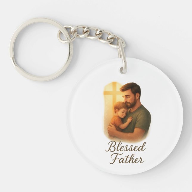 Llavero Regalo del Día del Padre Fiel - Padre Bendito (Frente)