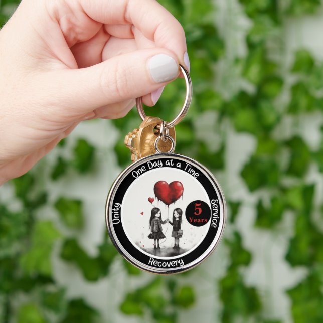 Llavero Regalo del hito de recuperación de personalizados (Mano)
