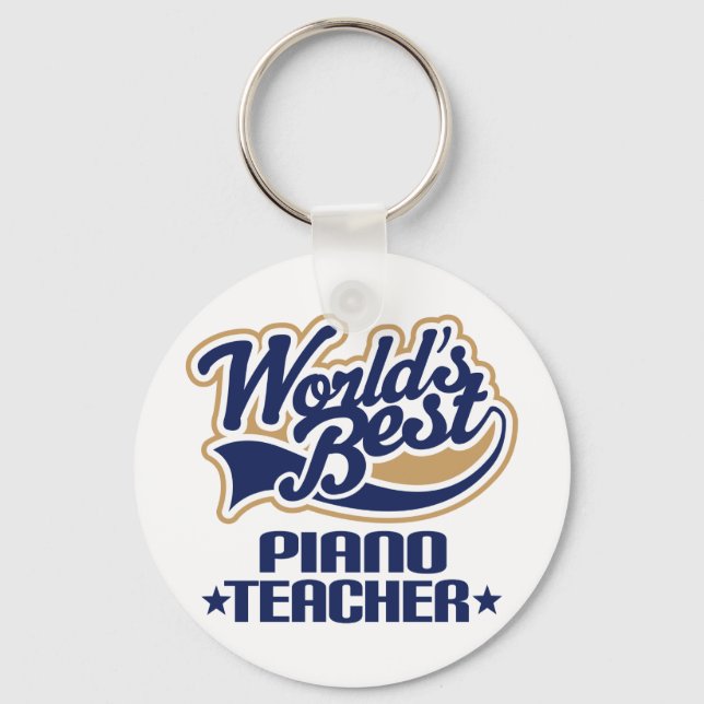Llavero Regalo del profesor de piano (Anverso)