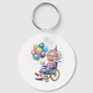 Llavero Regalo divertido de cumpleaños para abuela anciana