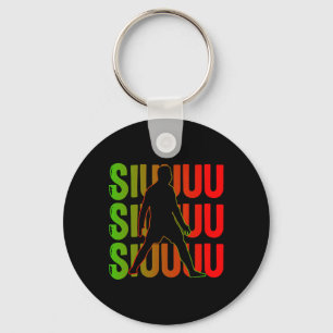 Llavero Regalo divertido de fútbol Siuuuu para fanáticos d
