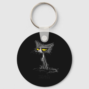 Llavero Regalo divertido de gato Meh para amantes de gatos