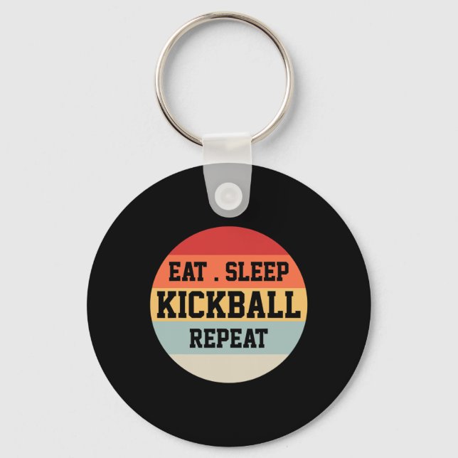 Llavero Regalo divertido del jugador de Kickball Retro (Anverso)