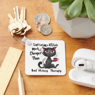 Llavero Regalo divertido para amantes de gatos con sarcasm