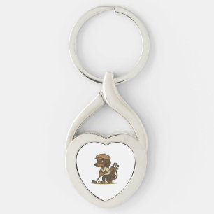 Llavero Regalo divertido para golfista � Dachshund en el T