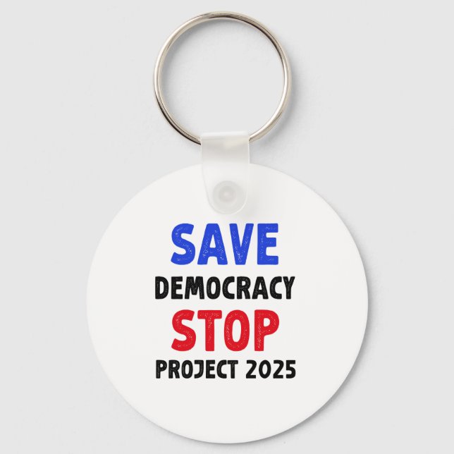 Llavero Regalo electoral de Save Democracy Stop Project 20 (Anverso)