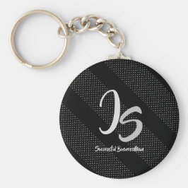 Llavero Regalo elegante con Monograma de plata personaliza