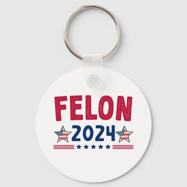 Llavero Regalo Felon 2024 | Política Sarcástica de Estados (Anverso)