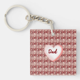 Llavero Regalo floral personalizado para el padre 