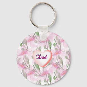 Llavero Regalo floral personalizado y acuarela personaliza