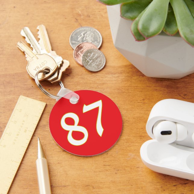 Llavero regalo gracioso para todos los fans jugador número (Escritorio )