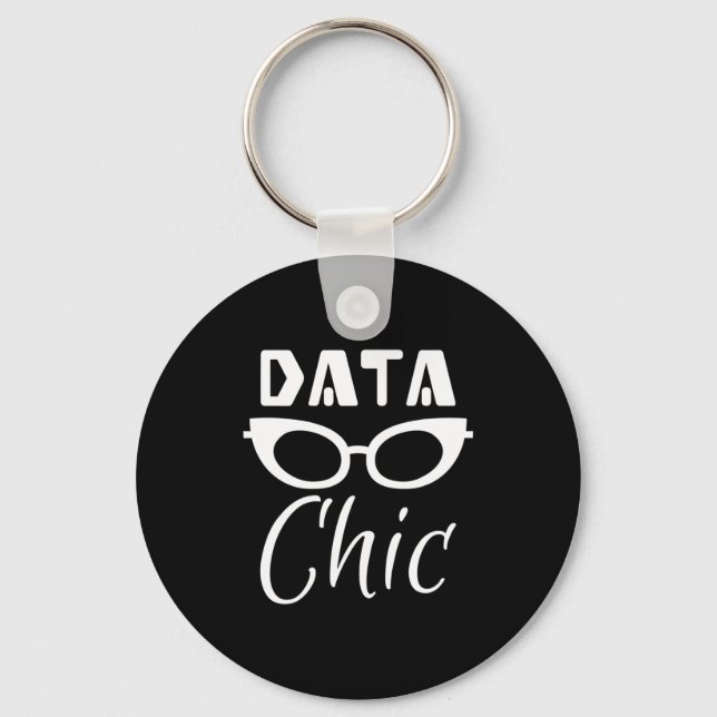 Llavero Regalo Hermoso de Datos de Ciencia de Datos Chic T (Anverso)
