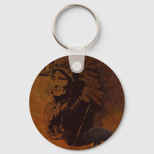 Llavero Regalo nativo americano Sioux Chieftain