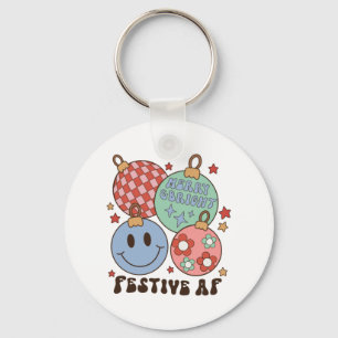 Llavero Regalo navideño Festividad Feliz y Brillante AF