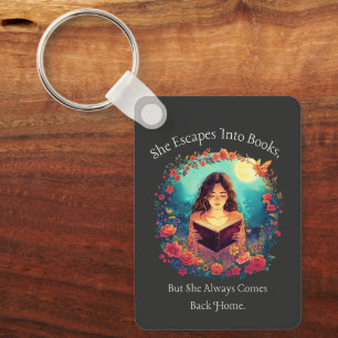 Llavero Regalo para Amantes de Libros, Diseño de Fantasía