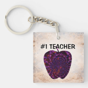 Llavero Regalo para el maestro de Manzana Púrpura