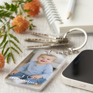 Llavero Regalo para la abuela con foto y texto personaliza