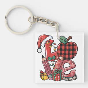 Llavero Regalo para maestros Feliz Navidad Amor