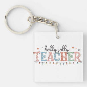 Llavero Regalo para maestros Profesora Holly Jolly