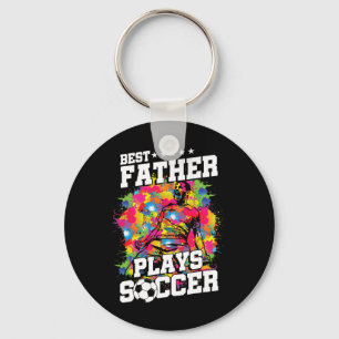 Llavero Regalo para padre fanático de fútbol jugador