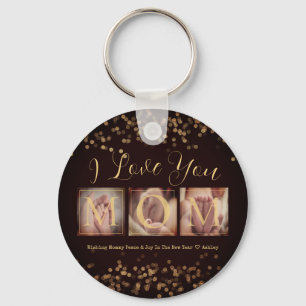 Llavero Regalo personalizado de 3 Collages de fotos para m