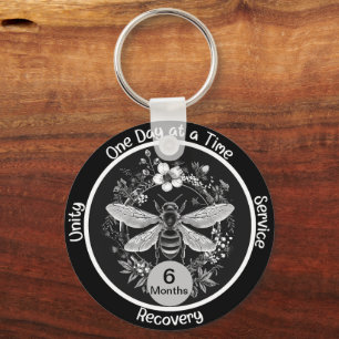 Llavero Regalo personalizado de aniversario de sobriedad -