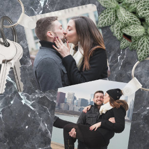 Llavero Regalo personalizado de dos fotos a doble cara